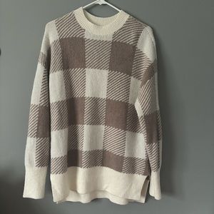 Abercrombie and Fitch Plaid Oversized Sweater